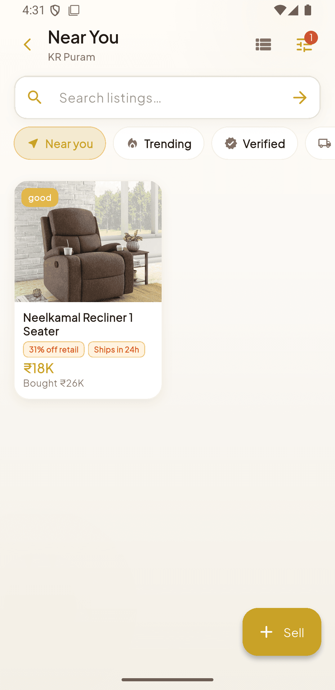 DropZi living app screenshot